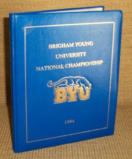 Brigham Young University National Championship 1984 BYU Football Guide 