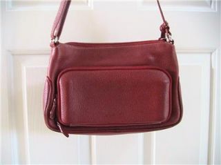 Brighton Purse Red Leather with Attached Wallet Organizer Excellent 