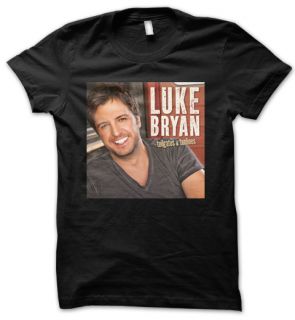 Luke Bryan American Country Singer T Shirt Black s M L XL 2XL
