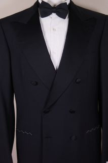 BRIONI Suit $5 995 Black Satin 6 BTN DB Handmade Sulpicio Tuxedo 40L 