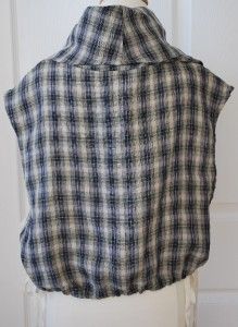 bryn walker linen check pattern vest