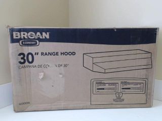 Broan 413004 Economy 30 Inch Two Speed Non Ducted Range Hood 