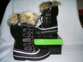 BUCCO capensis krista fur winter snow boots women size 10 black