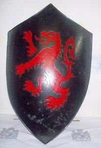 Medieval Red Dragon Shield Buckler with Handle SCA & LARP Reenactment 