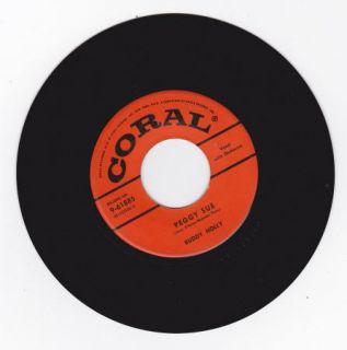   Classic 50s Rocker 45 Buddy Holly Peggy Sue Everyday Stamped