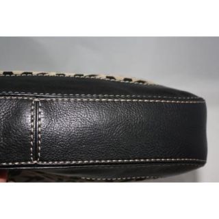 Michael Michael Kors Brookeville Logo Hobo Bag Brown Black Leather 