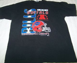 Buffalo Bills Vintage Shirt XL 1992 AFC Conference Champs NFL Football 