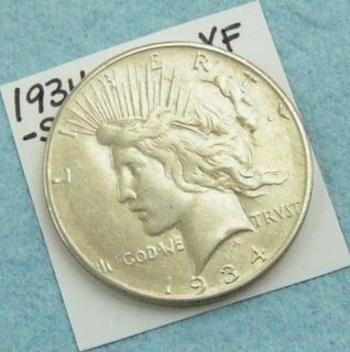  1934 s Peace Silver Dollar Extra Fine