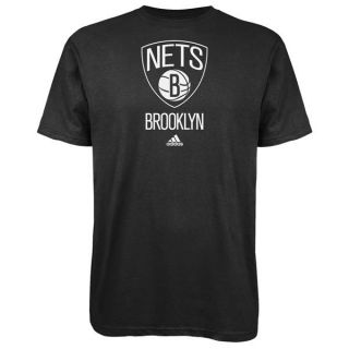 Brooklyn Nets Black Adidas NBA Basketball T Shirt T Shirts Shirt 