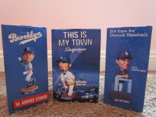 Dodgers Broxton Mattingly and Ethier Bobbleheads