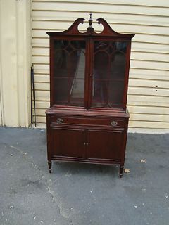 51267 antique mahogany china cabinet curio  325