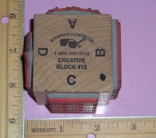 Ancient Buildings Creative Cube Rubber Stamp Stampers Anonymous Low 