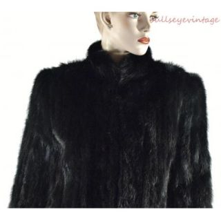 Saga Mink Coat Black Denmark Fur Jacket Size Large Never Worn New Gift 