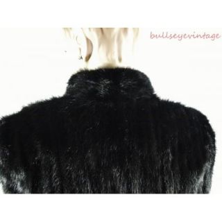 Saga Mink Coat Black Denmark Fur Jacket Size Large Never Worn New Gift 