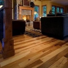 this character hickory prefinished flooring is 1 2 thick by 4 wide by 