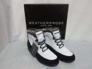 Weatherproof Sz 8 W Linda Faux Fur Lined Water Resistant Boots White 