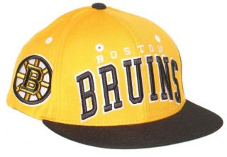 Boston Bruins Vintage NHL Yellow Super Star Snapback Adjustable Hat 