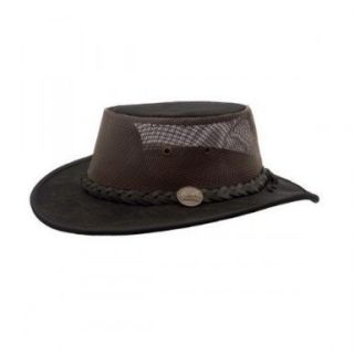 Barmah Australian Brumby Hat 1038 Brown Leather Mesh Cowboy Hat in a 