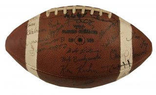 1974 5 Ohio State Team Signed Football w Woody Hayes