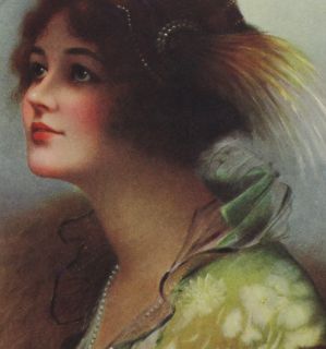 Antique James Bryson Art Nouveau Ornate Victorian Maiden Gesso Frame 