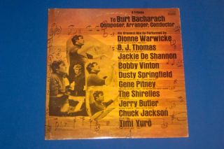 Burt Bacharach A Tribute Various Artists 1972 LP