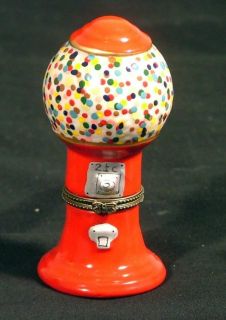 vintage bubble gum gumball machine trinket box phb