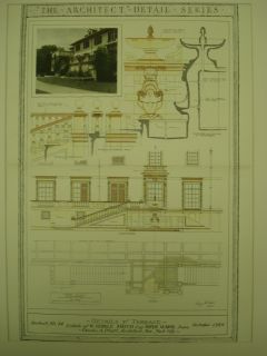 Hinkle Smith Estate Bryn Mawr PA 1926 Orig Plan