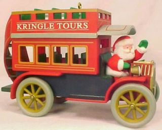 Vintage 1992 Kringle Tours Christmas Ornament Bus WOW