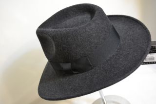   Jones Style Fedora 100 Soft Felt Wool Cowboy Charcoal Gray Hats