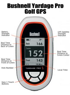 Bushnell Golf Yardage Pro GPS Rangefinder Gray Orange New