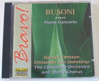 Busoni Piano Concerto Ohlsson Dohnanyi Telarc CD 089408201226