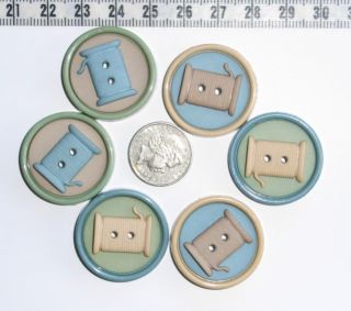Novelty Buttons Cotton Reel Round Sewing Quilting Scrapbooking Craft 