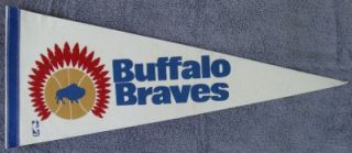 1970s Buffalo Braves NBA Full Size 29 3/4 Felt Pennant   NICE