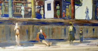 WALTER STUEMPFIG b1914 American Realist LISTED Coney Island NY