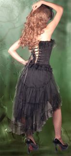   Black Vampire CORSET Bustier Front Lace M g2771_k Lingerie, Costume