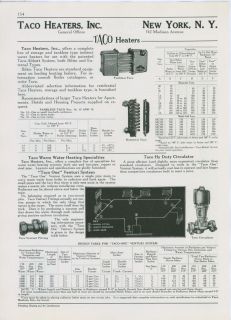 Taco Heaters Taco Abbott 1940 Ad Water Heaters Builtin Heating Boilers 