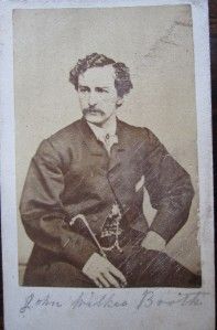 Civil War Era Lincoln Assassin John Wilkes Booth CDV~c1860