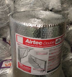   Airtec Double Foil Reflective Bubble Insulation Large 50M Roll