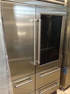 Sub Zero 648PRO G 48 Built in Refrigerator Freezer Glass Door Mint 
