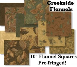 Creekside Moda Flannel Rag Quilt Kit Fringed 10 Square