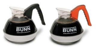 Bunn Coffee Pot Decanter Qty 2 Easy Pour Black Orange