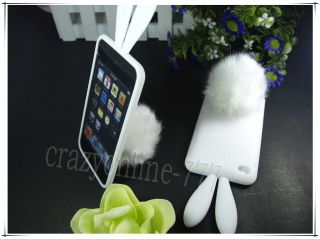 New Soft Rabbit Bunny Silicone Case Cover Skin for iPod Touch 4 Gen 