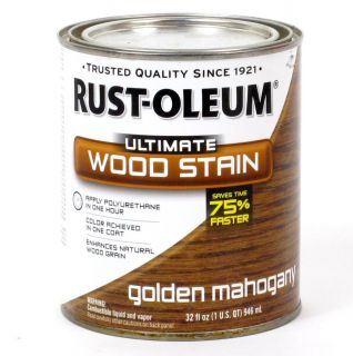 Quarts of Rust Oleum Ultimate Wood Stain Quart Golden Mahogany