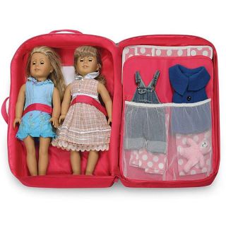 Doll Case with Bunk Bed Bedding Travel Case Pink 4 American Girl Doll 