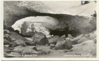 Snow Arches Bumpass Hell Lassen Volcanic National Park CA Eastman RPPC 