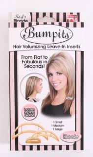 NEW BUMPITS AS SEEN ON TV HAIR VOLUMIZING LEAVE IN INSERTS BLONDE SET 