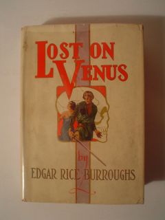 Lost on Venus by Edgar Rice Burroughs ~ 1940 Red Cloth Edition in 