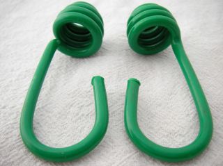 BUNGEE CORD HOOKS~2  8mm Pieces~FITS 1/4,5/16,3/8,7/16 Cords~GREEN 