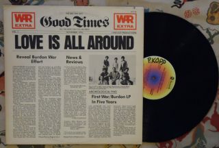 Eric Burdon War LP Love Is All Around 1969 70 VG VG
