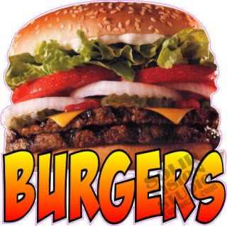 Hamburger Concession Trailer Cheese Burger Decal